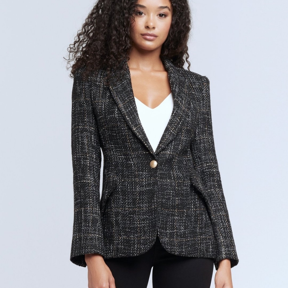 NWT L'AGENCE Chamberlain Tweed Blazer